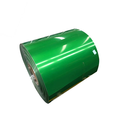 Màu xanh lá cây 600 - 1250mm Cuộn dây sơn phủ sẵn Chống ăn mòn PPGI Màu tráng