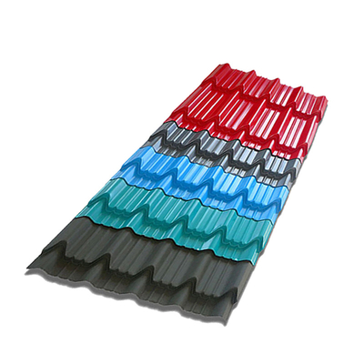 508mm 610mm Màu Tráng Gi Tấm 0,2mm Thép sóng