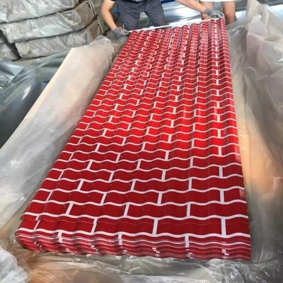 Màu đỏ DX51D Tấm thiếc tráng màu JIS Màu tráng phủ Galvalume cho xây dựng