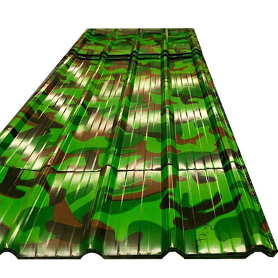 800mm Tấm lợp mạ sẵn Z30 Thép mạ màu RAL Màu hình chữ nhật thông thường