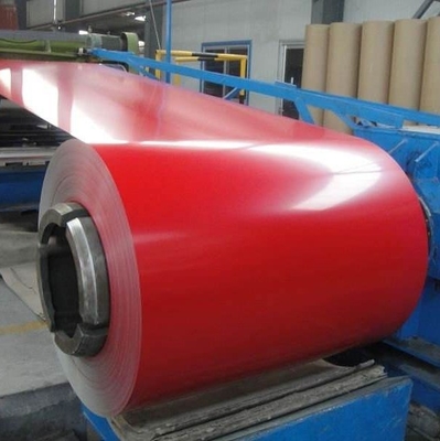 ISO9001 Thép cuộn mạ kẽm sơn sẵn màu đỏ Tấm Gi Tấm không hình chữ nhật PPGI 610mm