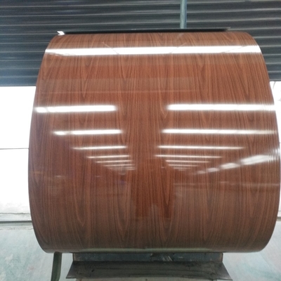 910mm PPGI Thép cuộn sơn pha sẵn 3-25um Cuộn màu tráng men Gạch gỗ