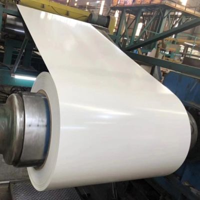 Cuộn mạ kẽm sơn trước 0,4mm màu trắng RAL 8017 AZ121-Z150 PPGI Coil