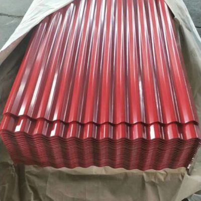 Tòa nhà Z30 Tấm lợp phủ màu SGCC Tấm lợp kim loại màu đỏ 7-30um