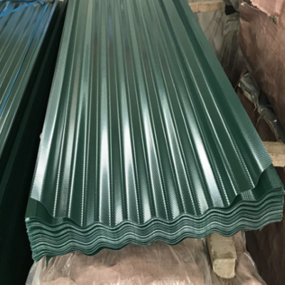 HRB 85 Tấm Gi được tráng sẵn 30-600g / M2 Tấm lợp tôn màu xanh lá cây