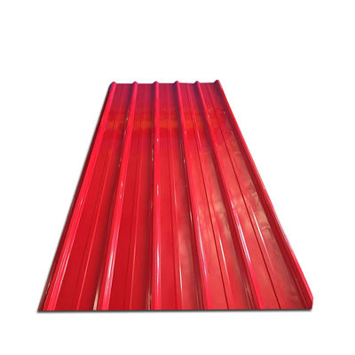 Tấm lợp mạ sẵn DX51D Tấm lợp tôn màu đỏ SGCC