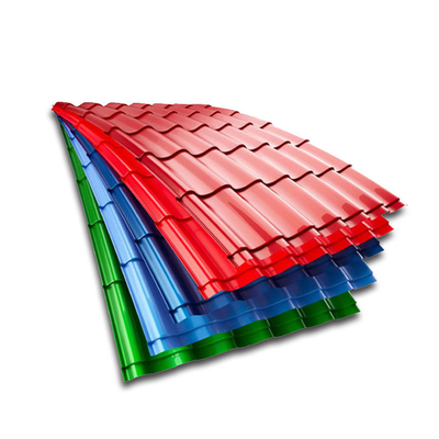 508mm 610mm Màu Tráng Gi Tấm 0,2mm Thép sóng