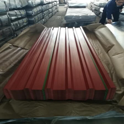 Tấm kim loại màu xanh SGHC Tấm lợp kim loại sóng PPGI