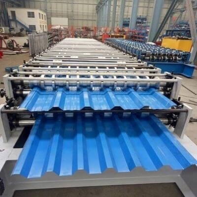 Tấm kim loại màu xanh SGHC Tấm lợp kim loại sóng PPGI