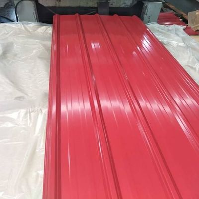 30-275g / M2 Tấm lợp phủ màu 600-1100mm Mái lợp kim loại màu trắng