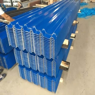 ISO 18001 JIS Tấm lợp kim loại màu xanh lam 7-30um Tấm tôn màu tráng