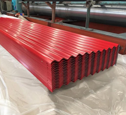 DX52D Tấm lợp phủ màu 3m Tấm lợp tôn màu đỏ