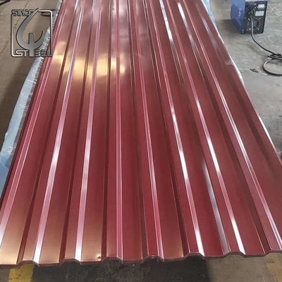 800mm Tấm lợp mạ sẵn Z30 Thép mạ màu RAL Màu hình chữ nhật thông thường