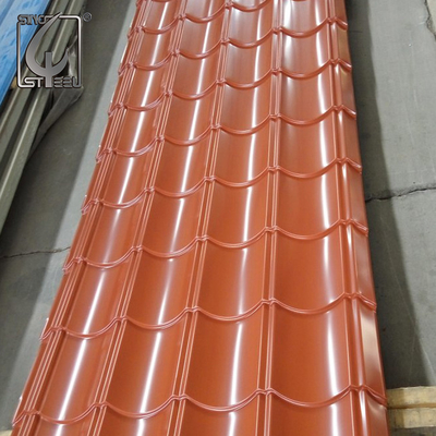 Tấm lợp bằng thép sơn sẵn AZ20 32 Gauge Tấm lợp mạ kẽm màu xanh lam