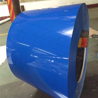 ASTM RAL Màu 8-35um PPGI Coil 600 - 1250mm Thép xanh sơn sẵn