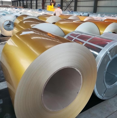 Thép cuộn mạ vàng SGCC Màu thép cuộn mạ phẳng Ppgl