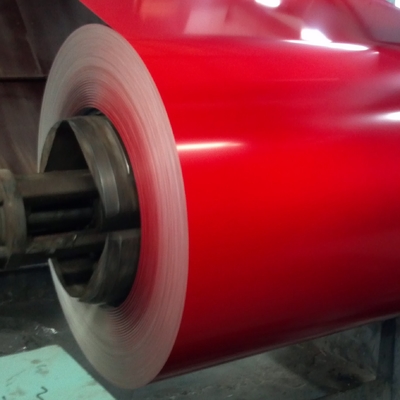 ISO9001 Thép cuộn mạ kẽm sơn sẵn màu đỏ Tấm Gi Tấm không hình chữ nhật PPGI 610mm